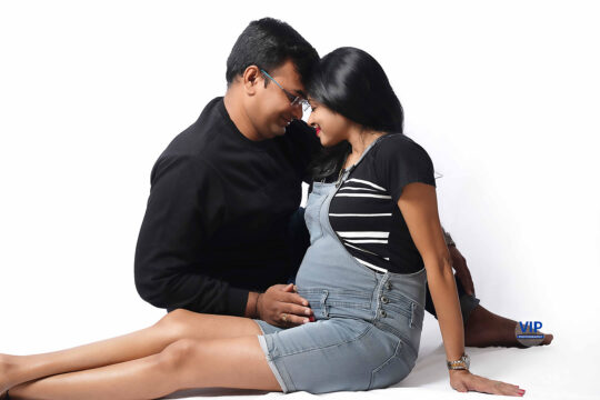 Maternity photoshoot gowns india
